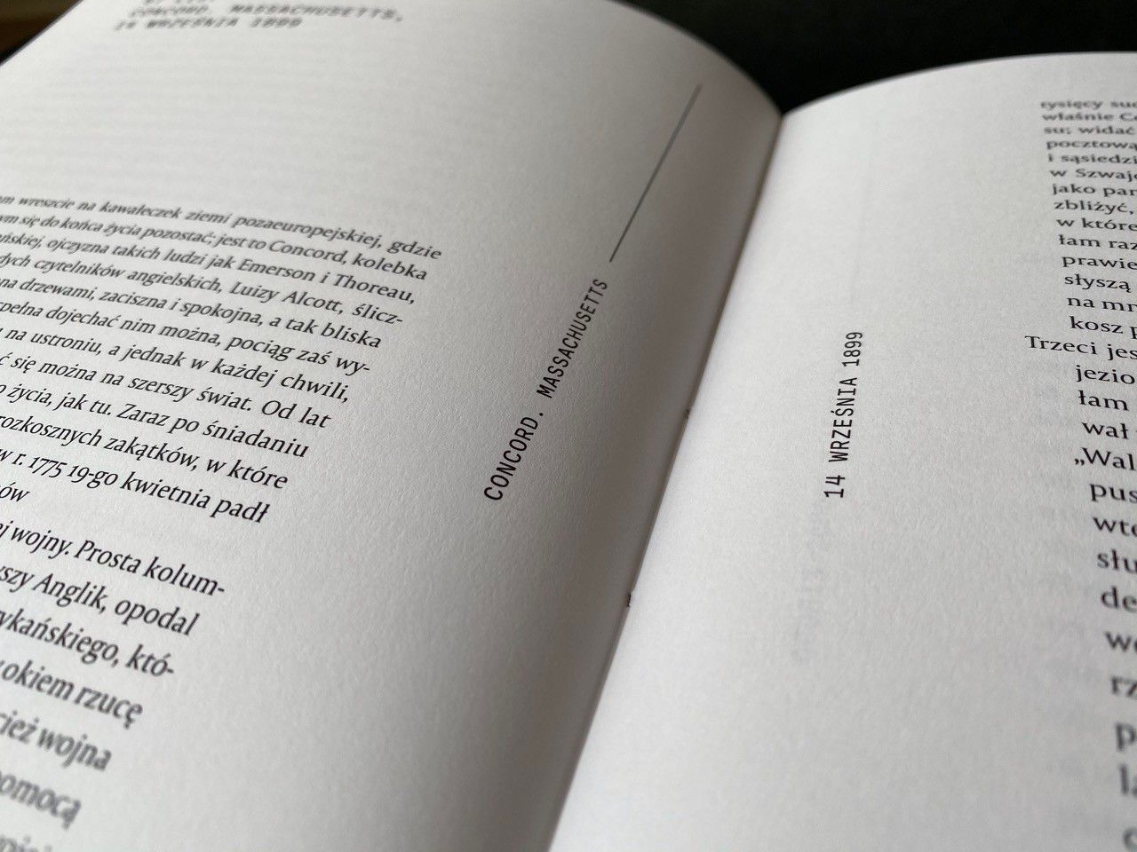 Open book showing the typeset body text